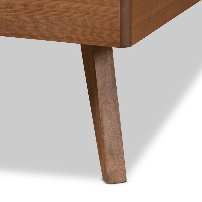 Twin Jiro Wood Platform Bed Walnut Brown - Baxton Studio