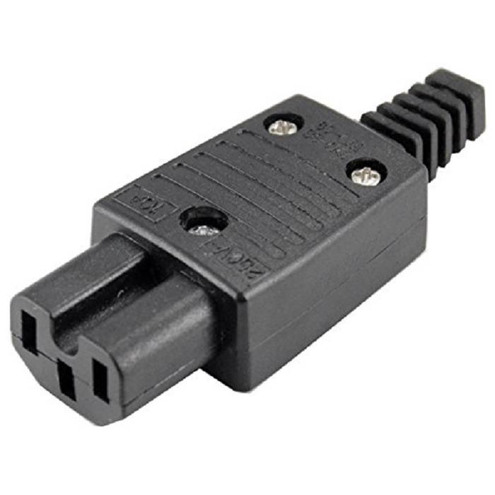 (5 Pack) IEC320 C15 Female Outlet Socket Power Adapter Connector AC 250V 10A,IEC C15 Female Rewirable Connector DIY C15 Power Plug Black Plastic