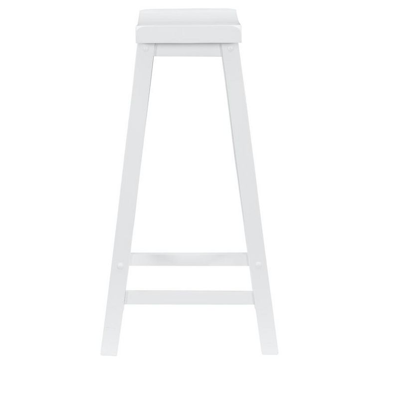 Powell Furniture Saddle Bar Stool White
