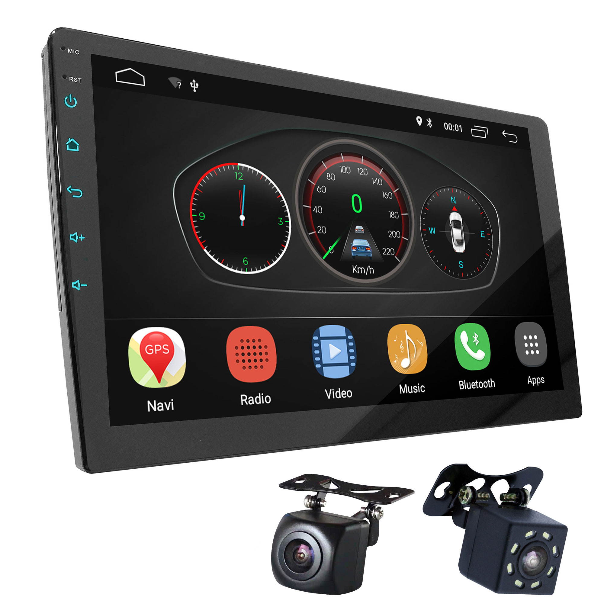 UGAR 9" EX10-S-DSP Universal Extended Version Car Stereo 2GB 16GB Android 10.0 DSP Head Unit Double Din Touch Screen Radio Auto Car Audio Indash GPS Navigation with Bluetooth WiFi Mirroring