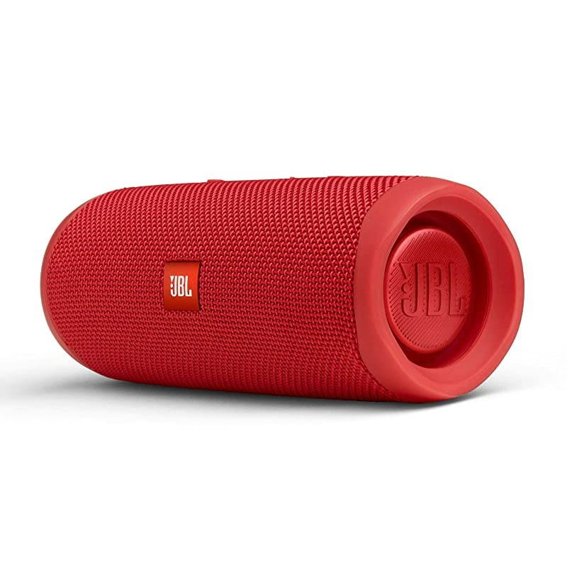 Flip 5 Waterproof Portable Wireless Bluetooth Speaker Bundle with divvi Protective Hardshell Case Red