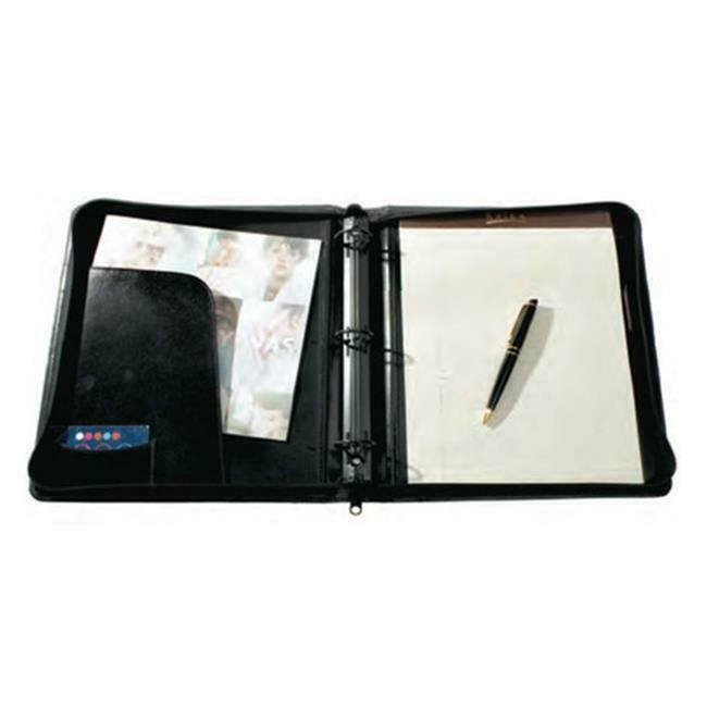 Raika NI 137 BLK 3 Ring Zipper Binder - Black
