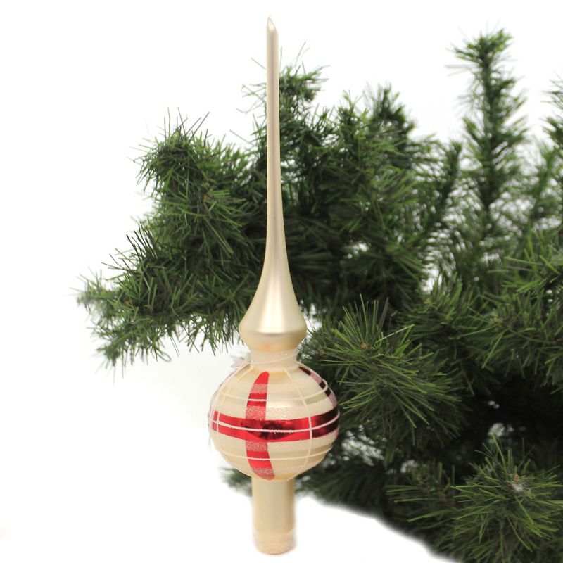 Tree Topper Finial 11.0" Tartan Finial Tree Topper Christmas  -  Tree Toppers