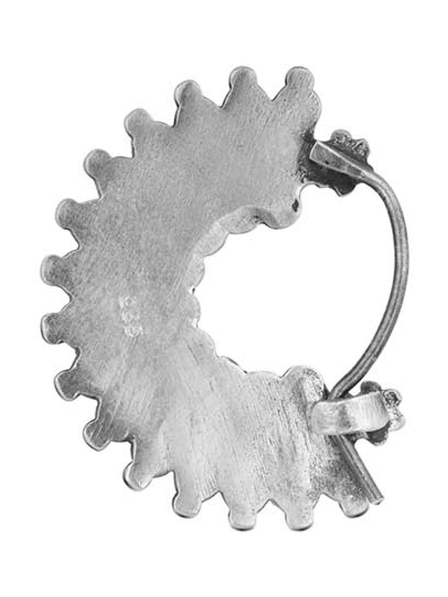 Avni by GIVA 92.5 Sterling Silver Half-Moon Nosepin for Women