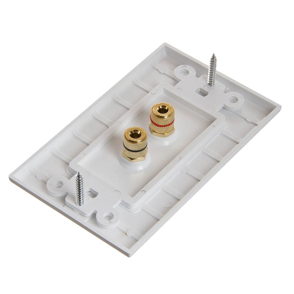 Cmple - Speaker Wall Plate - Banana Binding Post for 1 Speaker - Decoro