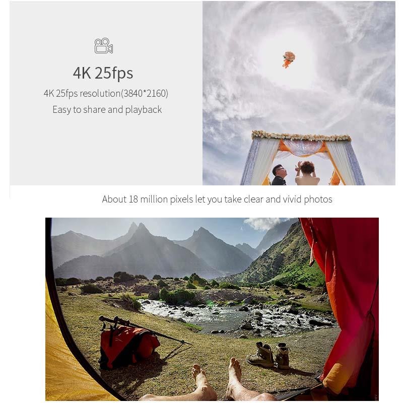 Digital Video Camera 4K WiFi 1080P HD Camcorder EP6 EP5 Head Wear Mini Cameras Video APP Remote Control Built-in Microphone