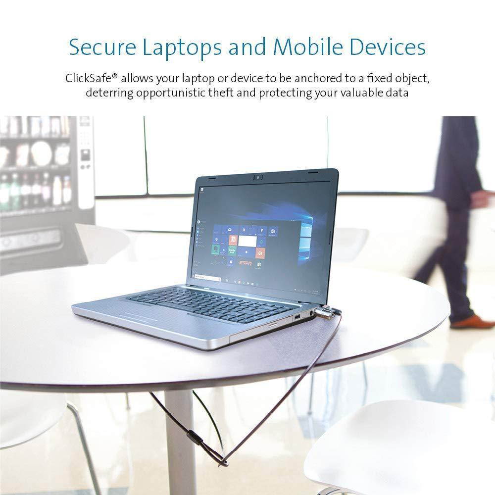 Kensington K64637WW ClickSafe Keyed Laptop Lock for Business Standard Cable