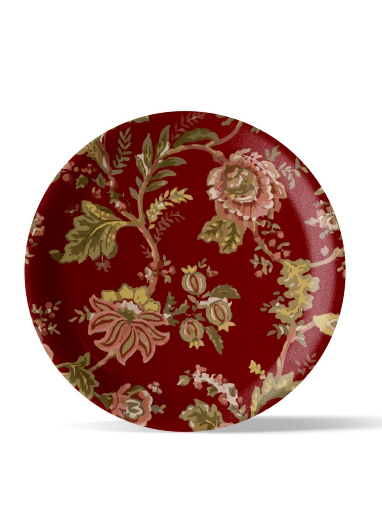 Nestroots Ethnic Floral Multicolor Porcelain Wall Plate