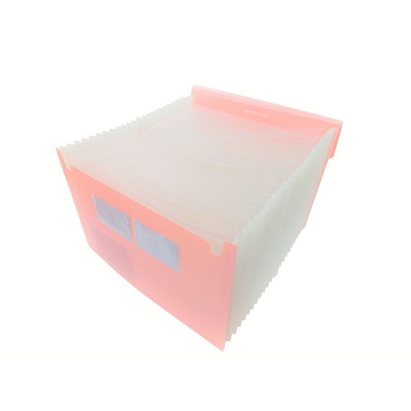 24 Pocket Expanding File Folder Organizer Letter Size Blush - up & up™