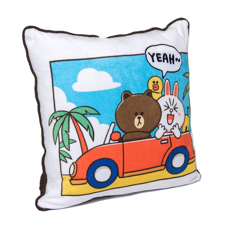 Line Friends Day of Brown Pillow