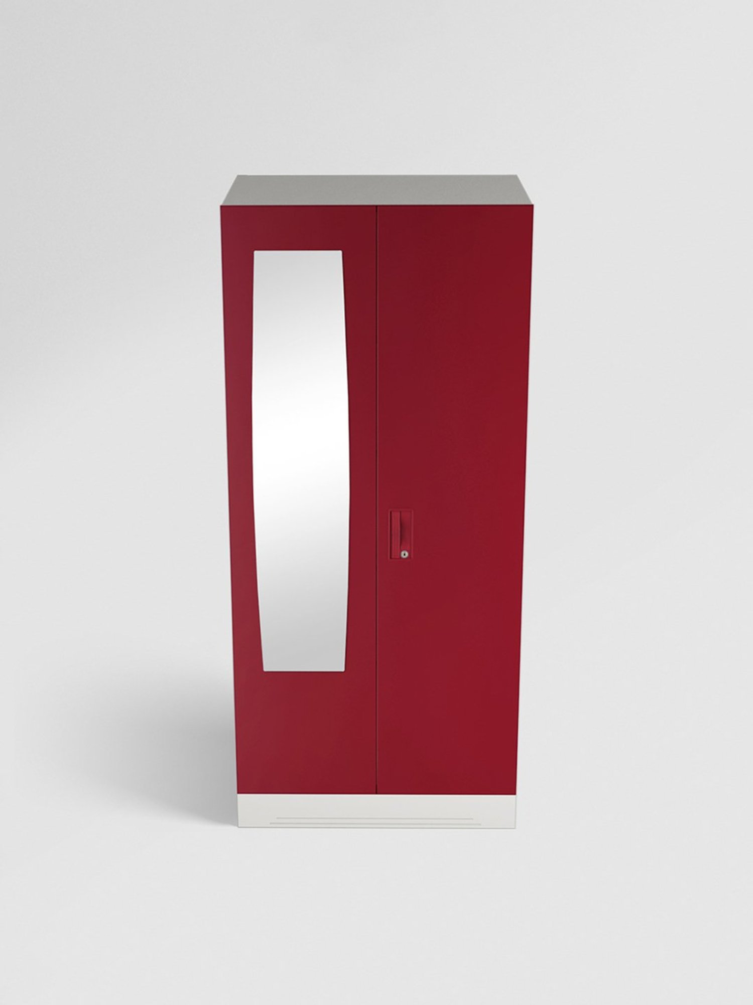 Godrej Interio Slimline 2-Door Steel Almirah, Red (1-Year Warranty, 1 Locker)