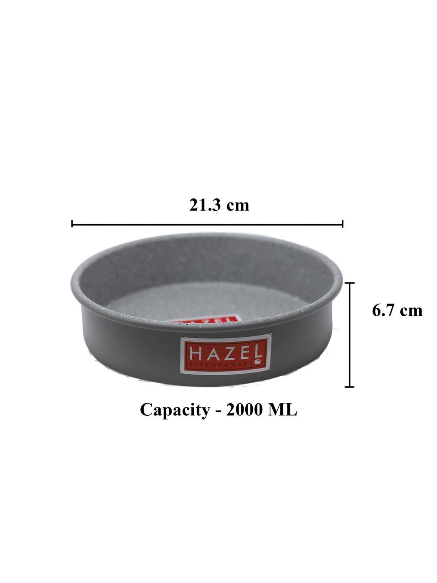 HAZEL Grey Aluminium 21.3 cm Non-Stick Cake Mould (2 L) - Set of 1