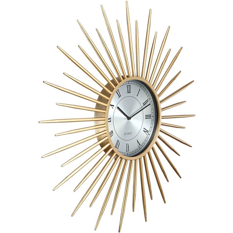 River Parks Studio Castallia Gold 28" Round Metal Wall Clock