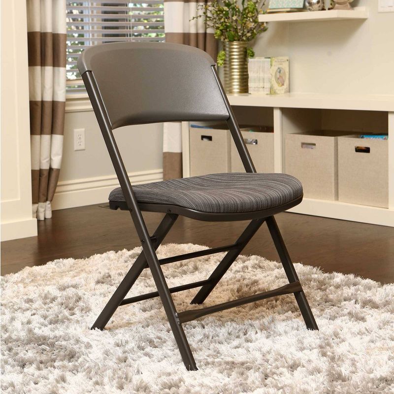 4pk Padded Commercial Grade Folding Chair Gray - Lifetime