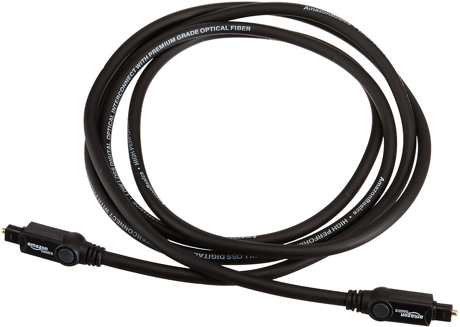 Amazon Basics Digital Optical Audio Toslink Sound Bar TV Cable - 6 Feet