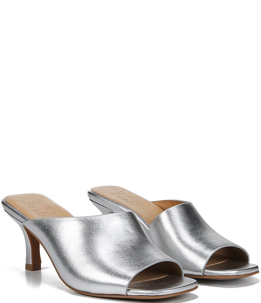 RSVP Collection Naturalizer Stacy Metallic Leather Slides