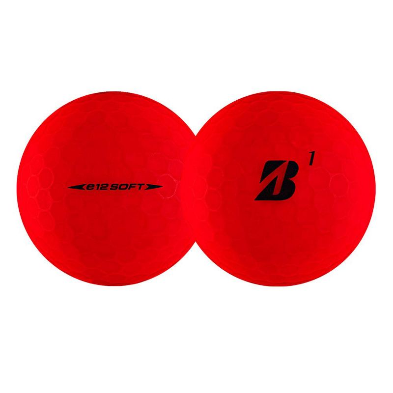 Bridgestone Golf Series e12 Soft 3-Piece Distance Golf Balls, Red (2 Dozen)