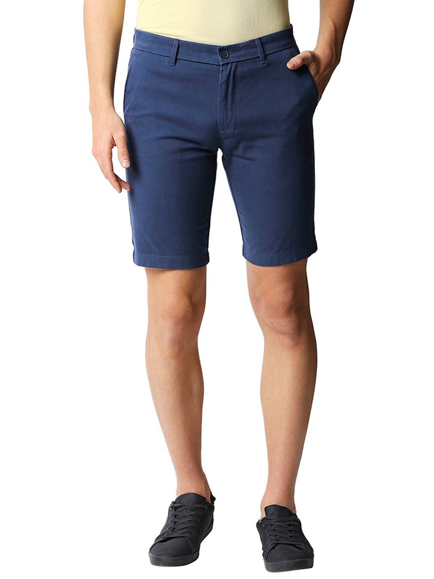 Basics Dark Blue Comfort Fit Shorts