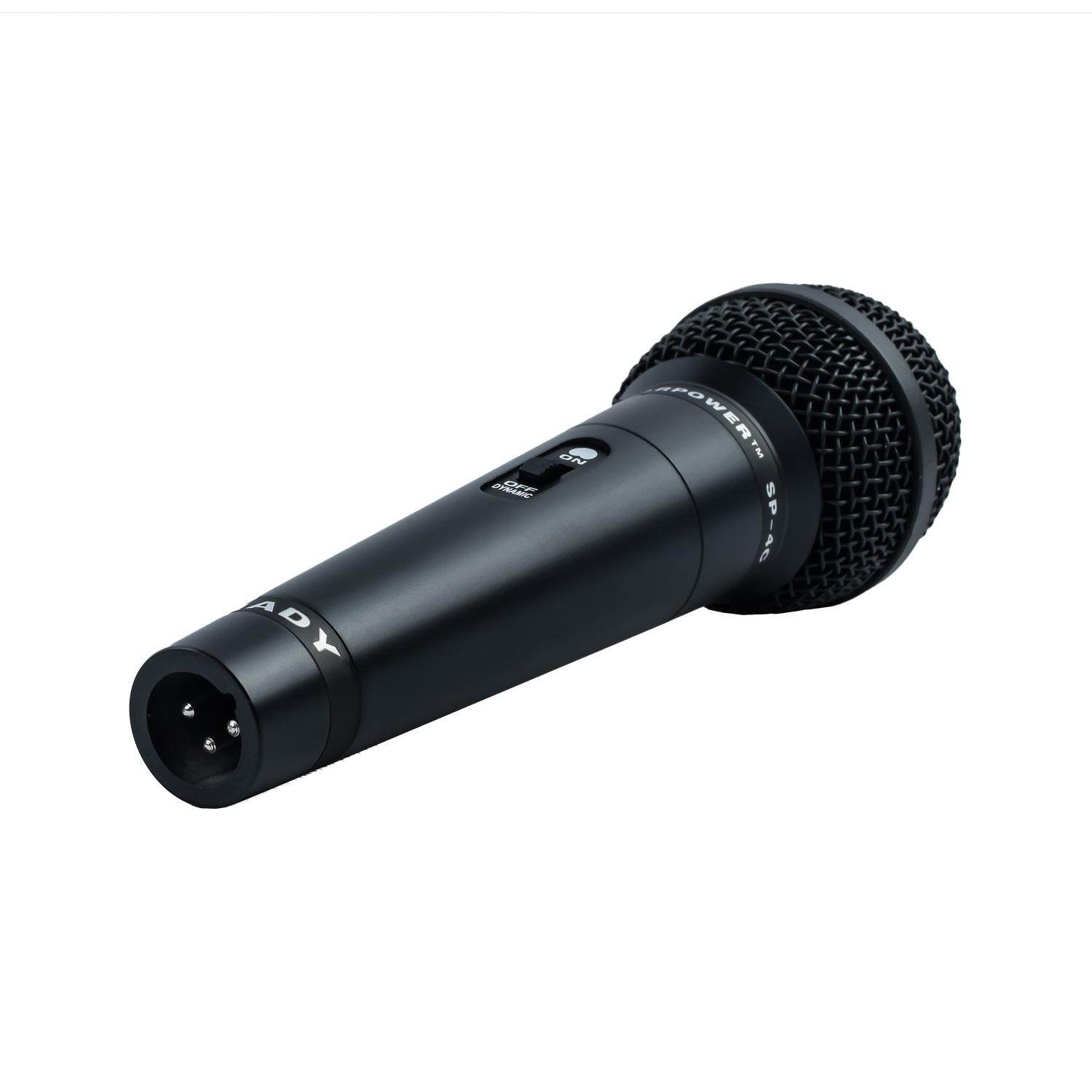 The Nady SP-4C Starpower Series is a professional performance microphone for stage and recording application.
The SP-4C is a Dynamic Microphone with a switch, cardoioid pattern and can be used for bo