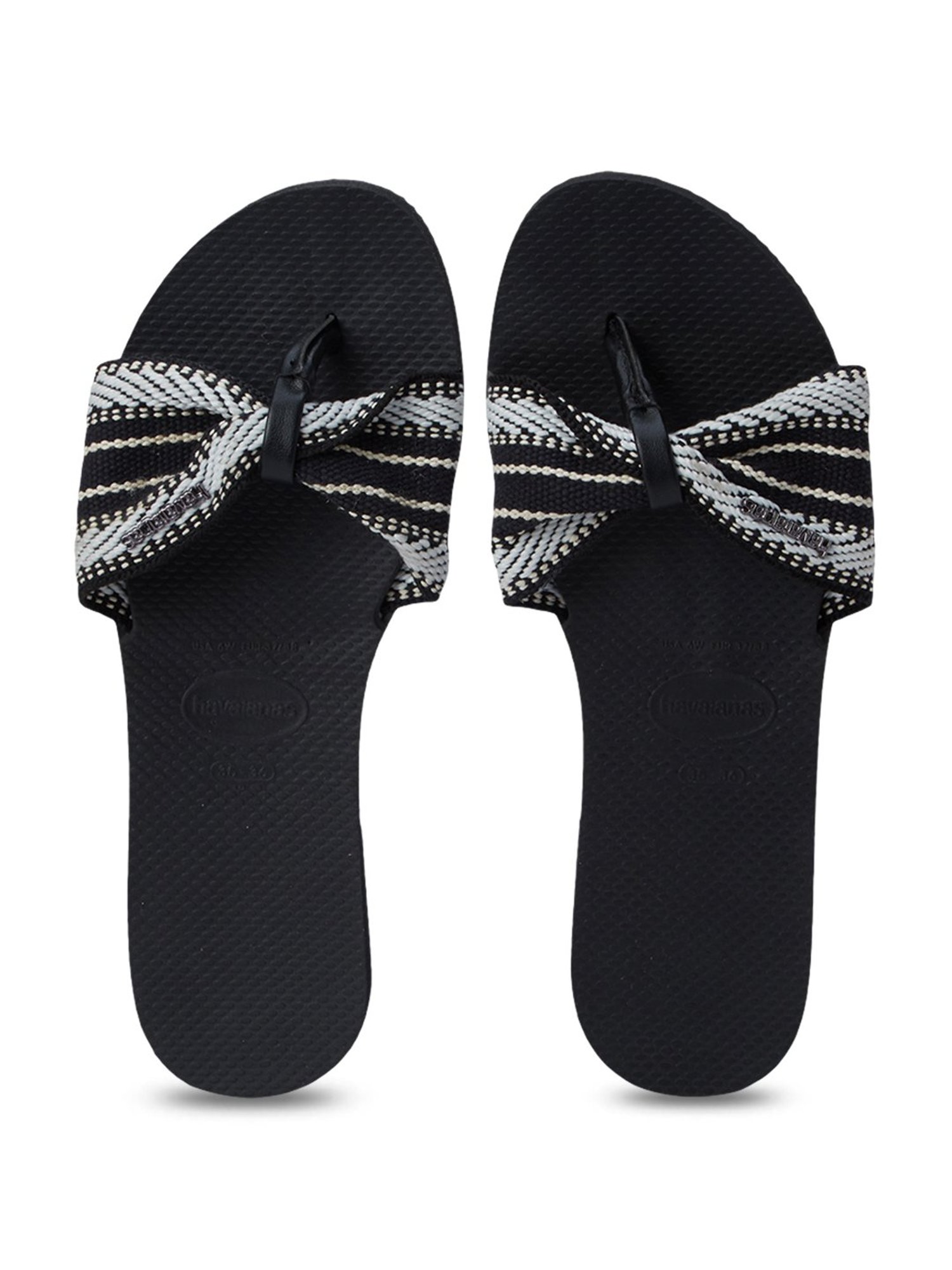 Havaianas You St Tropez Fita Black Thong Sandals