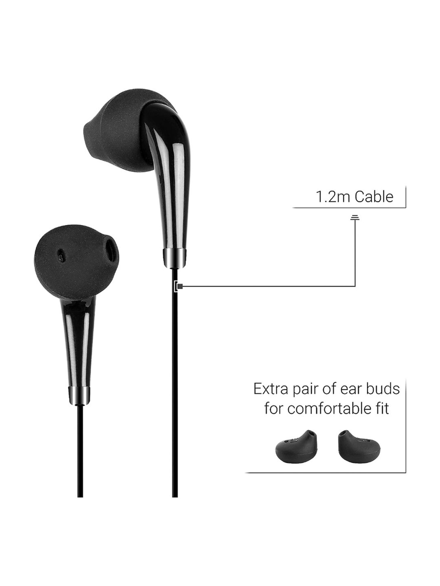Zebronics Zeb-Calyx 3.5mm In The Ear Wired Earphone (Black)
