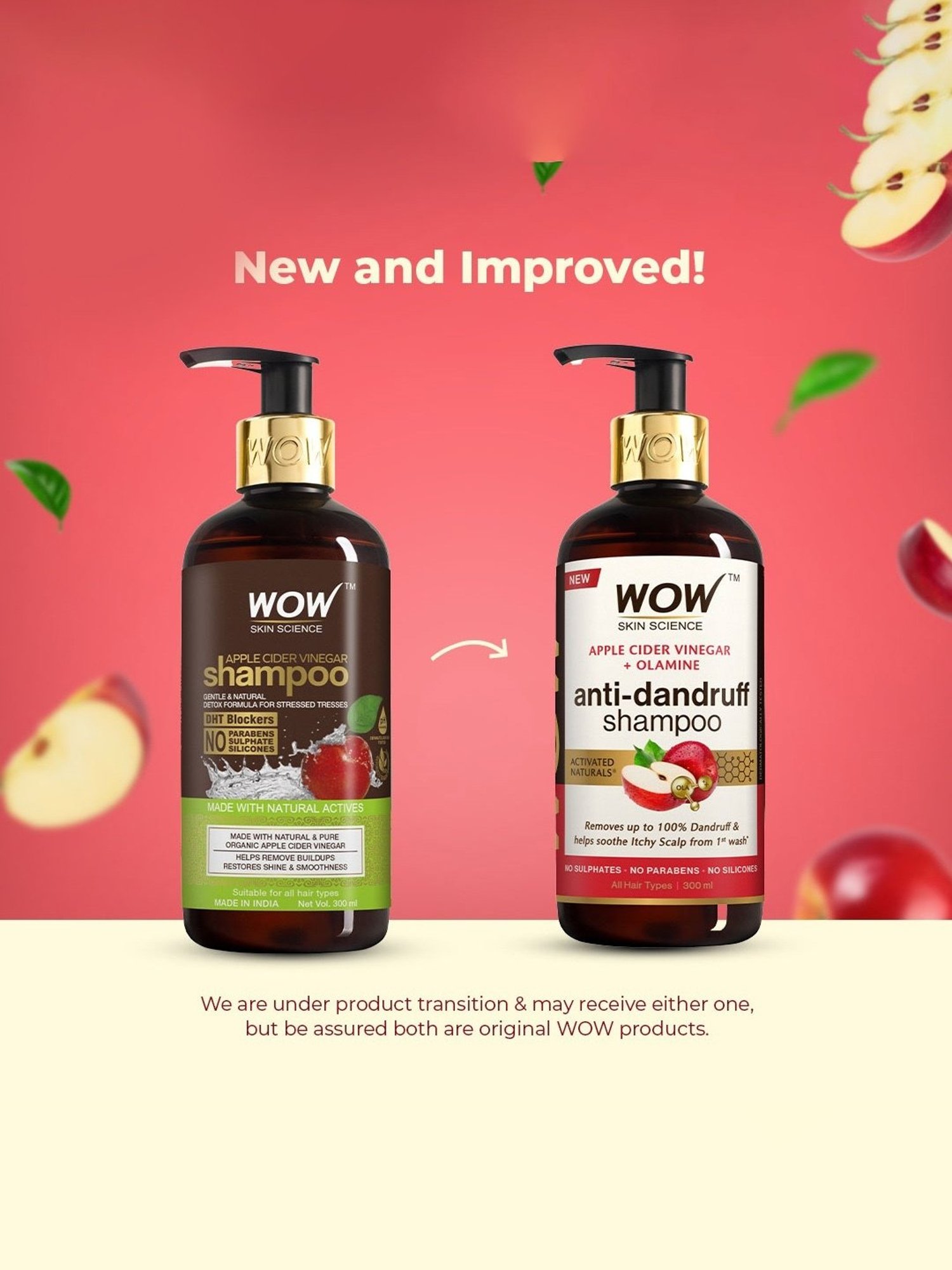 Wow Skin Science Apple Cider Vinegar Shampoo - 300 ml