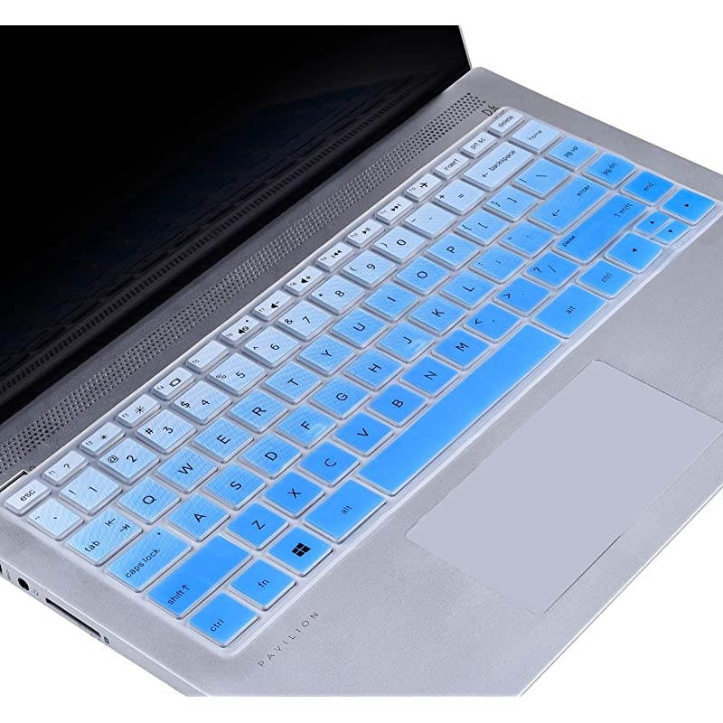 HP Pavilion x360 Keyboard Cover 14 inch Compatible 20202018 HP Pavilion 14 Laptop HP Pavilion x360 14MBA 14MCD 14MDH 14BA 14BF 14cm 14CF 14DF 14DK 14DS 14DQ Series Ombre Blue