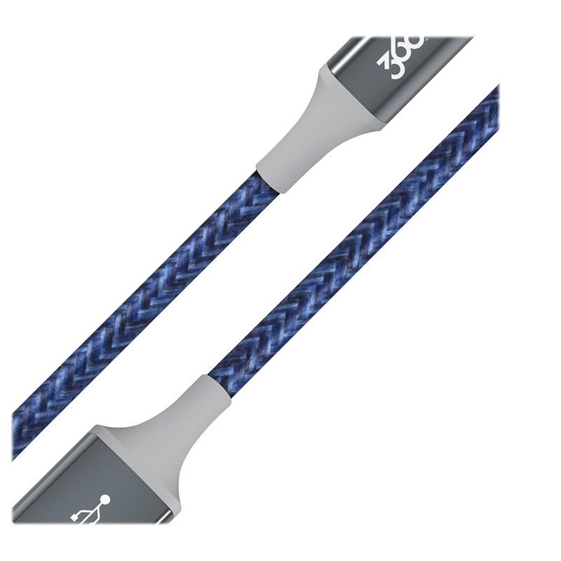 360 Electrical Braided USB C USB A 4 Cable 360654-NV