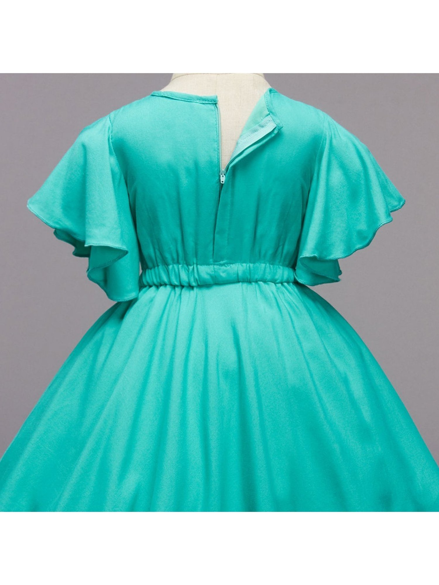 The Magic Wand Kids Green Regular Fit Dress