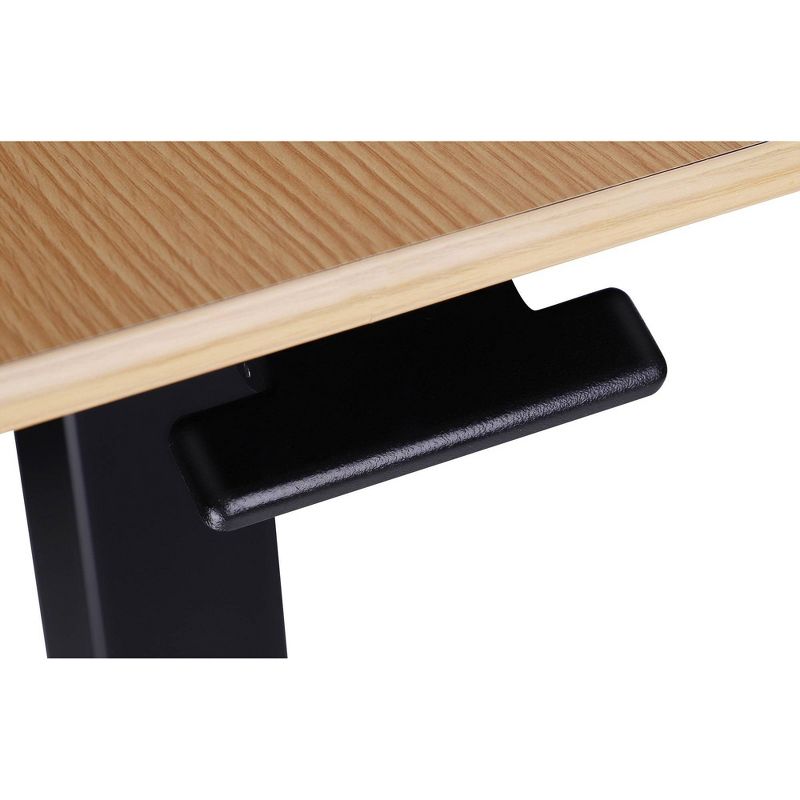 28" Height Adjustable Mobile School Standing Desk Natural - Rocelco