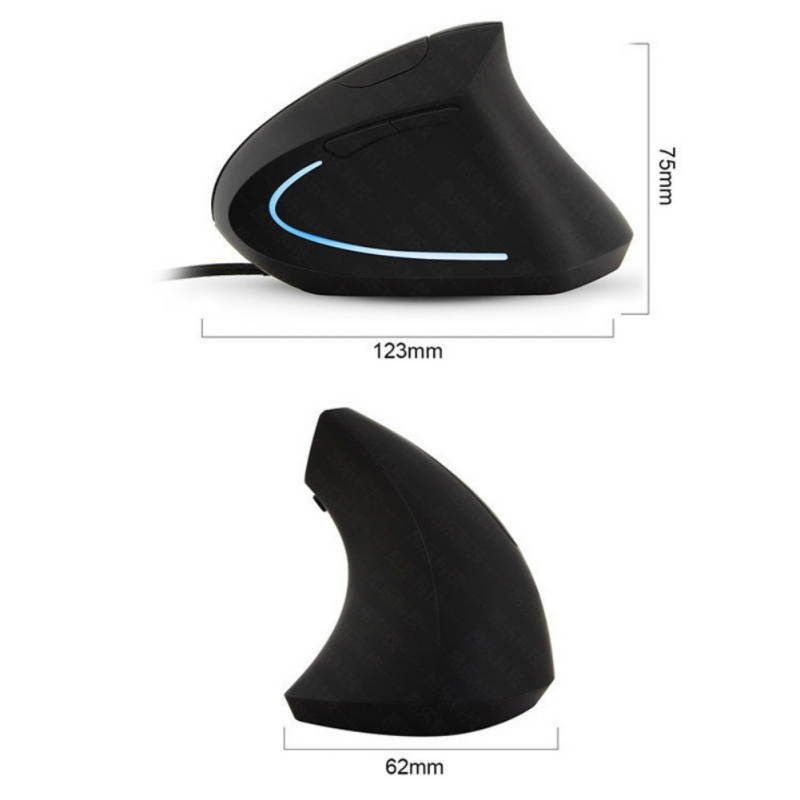 USB Wired Vertical Ergonomic Optical Mouse Portable Computer Office Gaming Upgraded Mice Mouse