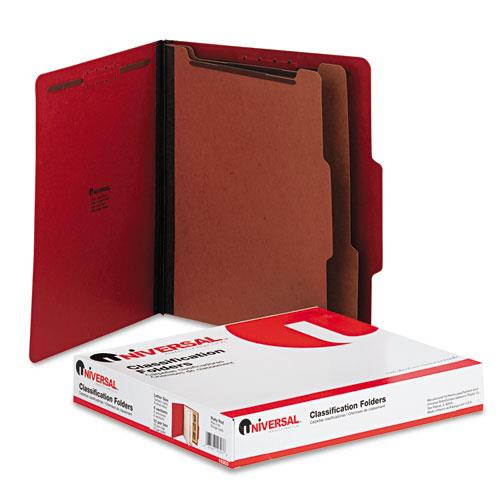 Pressboard Classification Folders, Letter, Six-Section, Ruby Red, 10/B