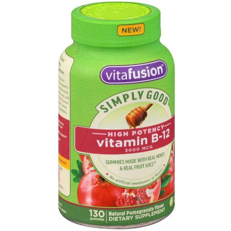 Vitafusion Simply Good High Potency Vitamin B-12, Pomegranate, 130 ea