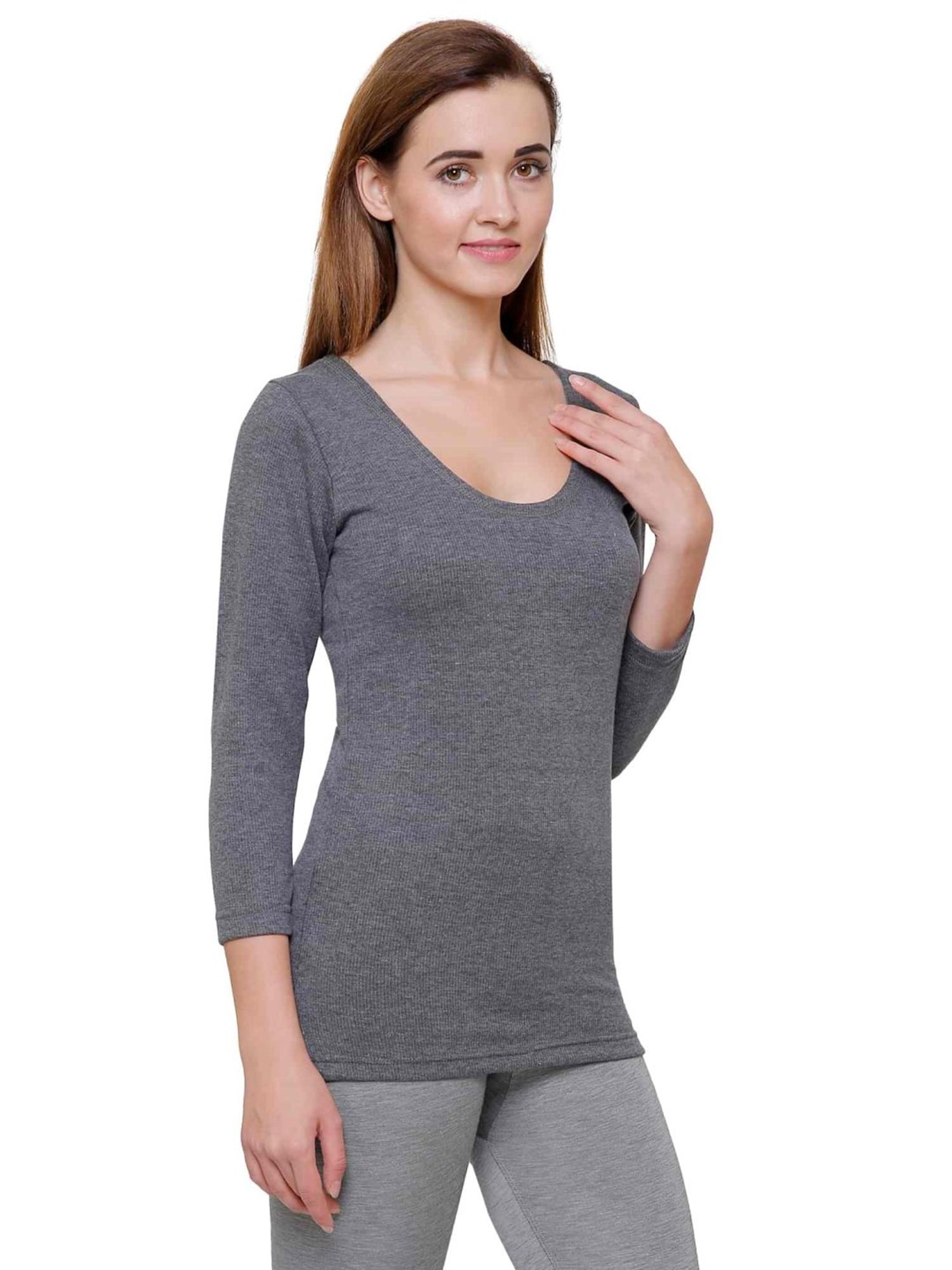 Dyca Grey Cotton Thermal Top