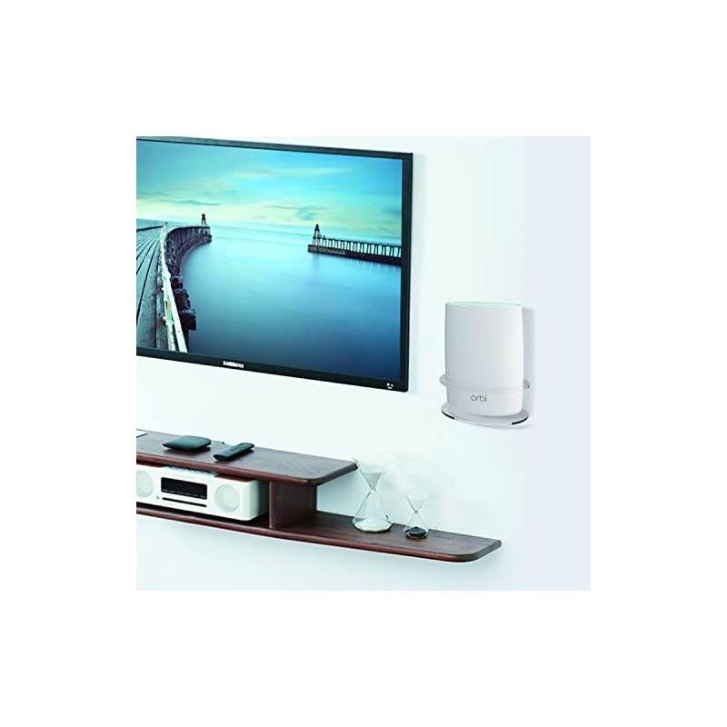 Orbi WiFi Wall Mount Sturdy Clear Acrylic Wall Mount Bracket Compatible with Orbi WiFi Router RBS40 RBK40 RBS50 RBK50 AC2200 AC3000 Tri Band Home WiFi Router 2 Packs
