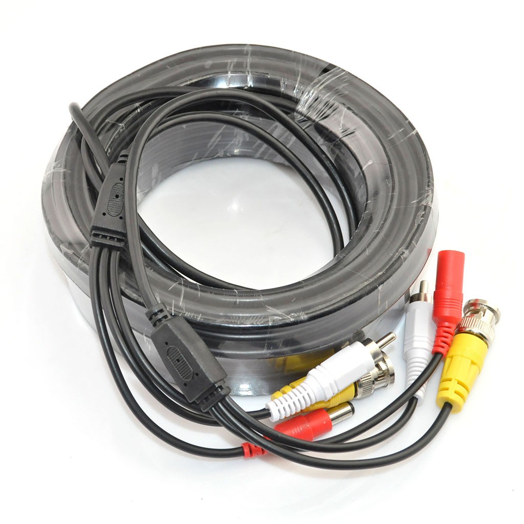 iKGOL 66ft 20M Video Audio 12V Power DVR Security CCTV Camera RCA BNC Cable Cord Lead