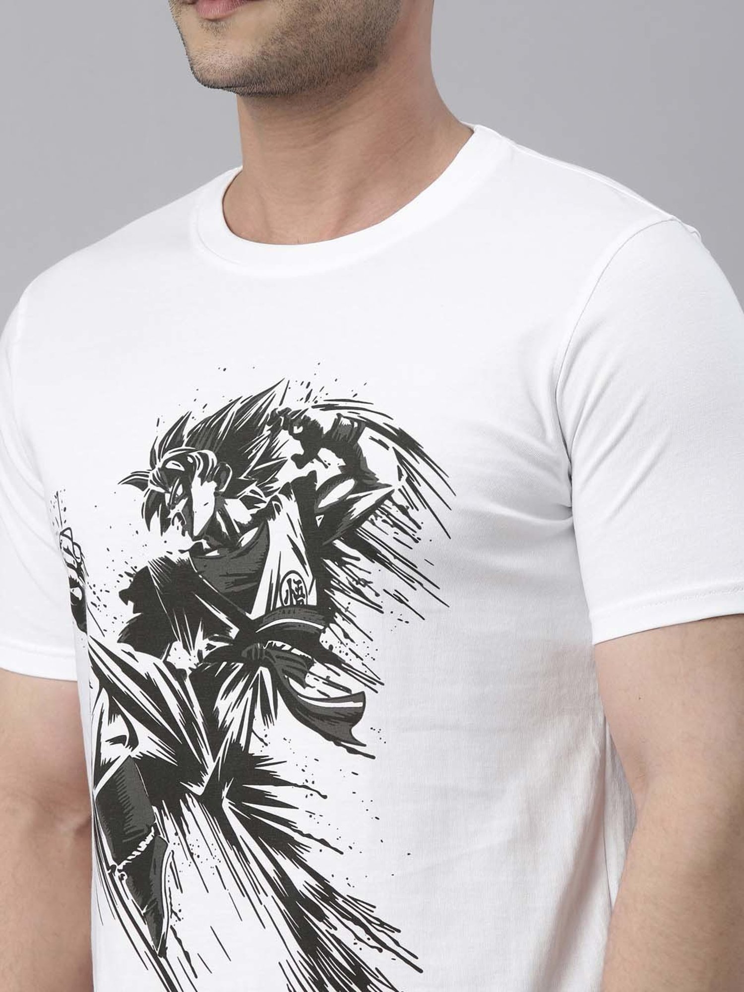 Bushirt White Cotton Crew T-Shirt