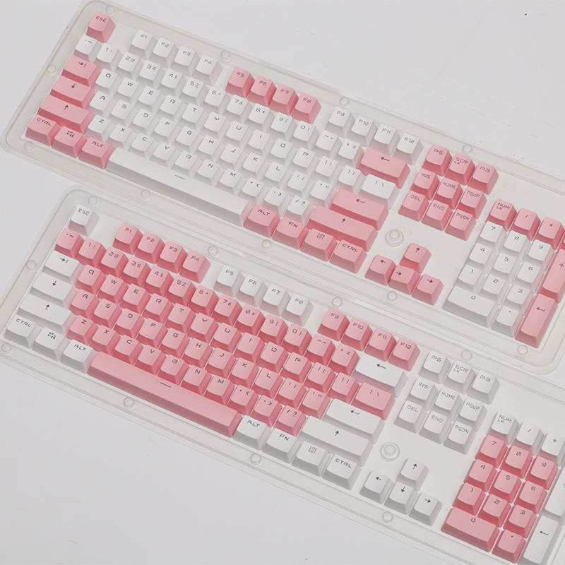 Royal Kludge RK 104 Durable PBT Keycaps Keycaps for Mechanical Keybpoard,High Translucency( Blue/White)