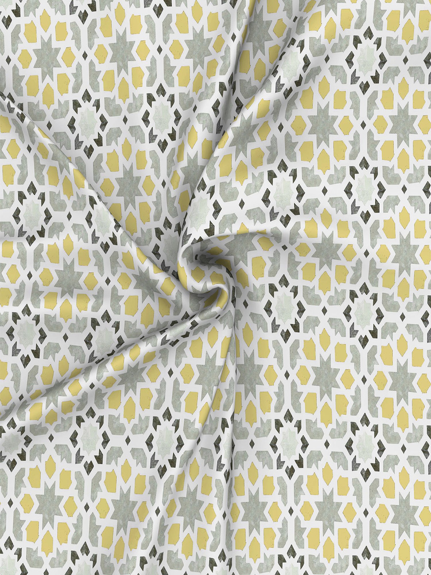 In-House by Maspar Gold 200 TC Cotton Printed Bed Sheet with 2 Pillow Cover