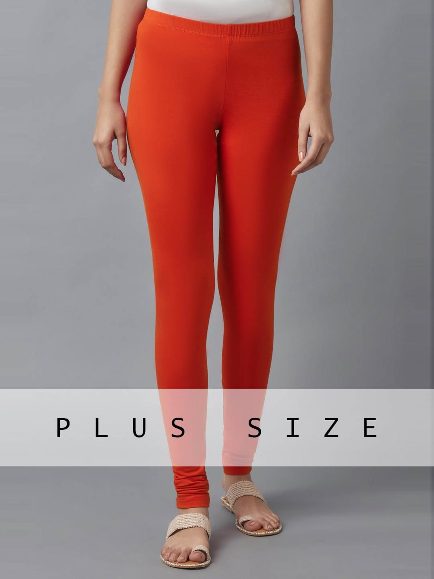 Elleven Orange Plain Churidar