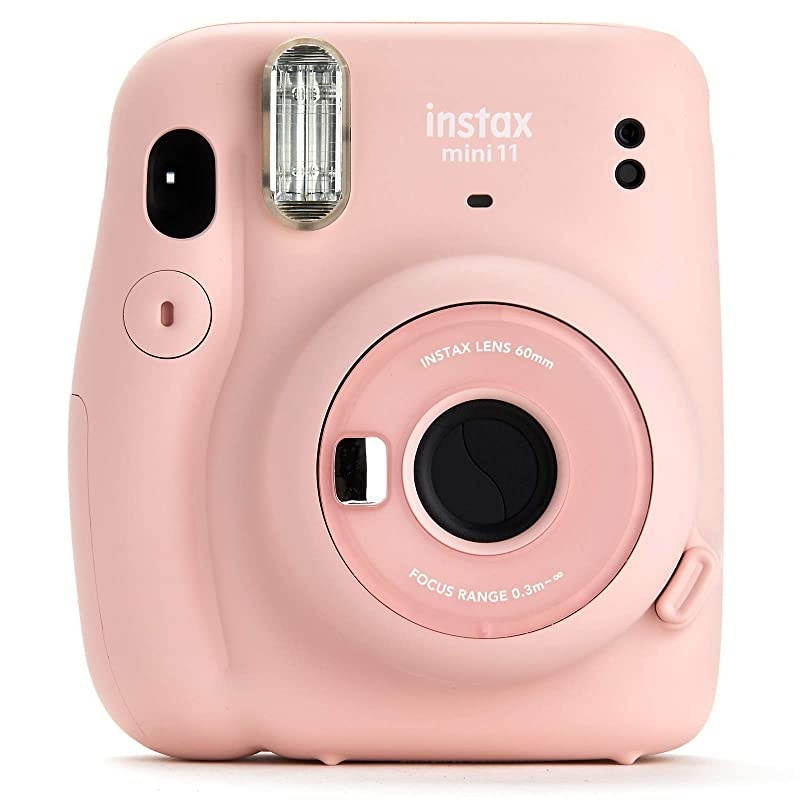 Instax Mini 11 Instant Camera Blush Pink 16654774 + 3 Packs Instax Mini Twin Pack Instant Film 16437396 + Batteries + Case + Cloth