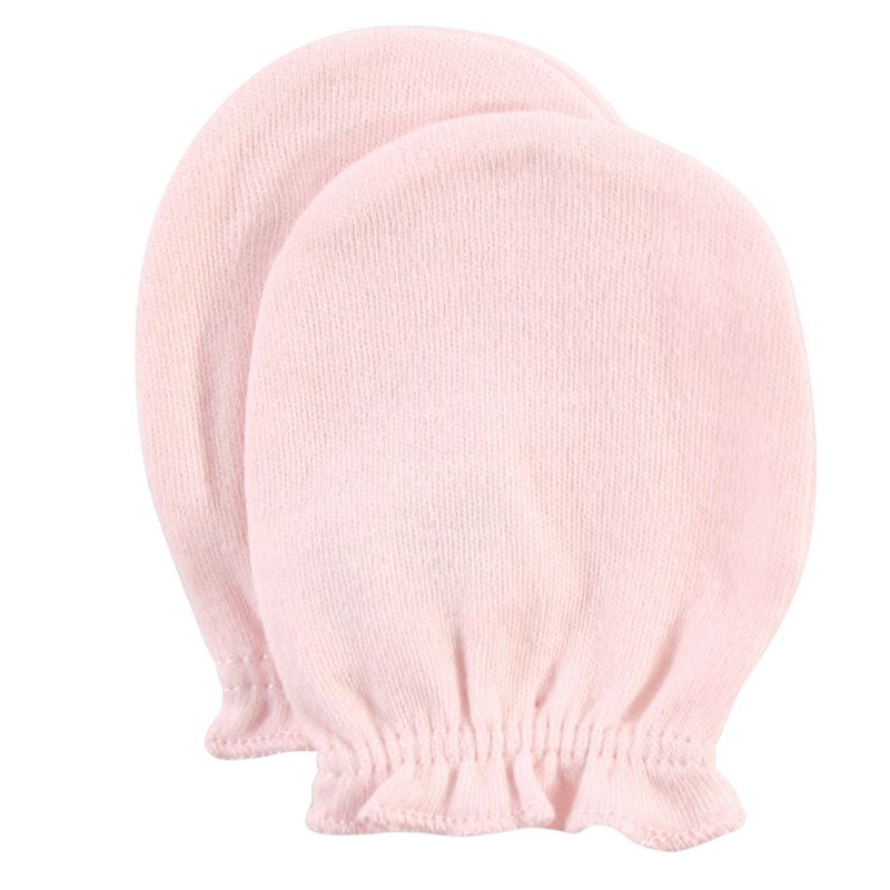 Hudson Baby Infant Girl Cotton Scratch Mittens, Enchanted Forest, 0-6 Months