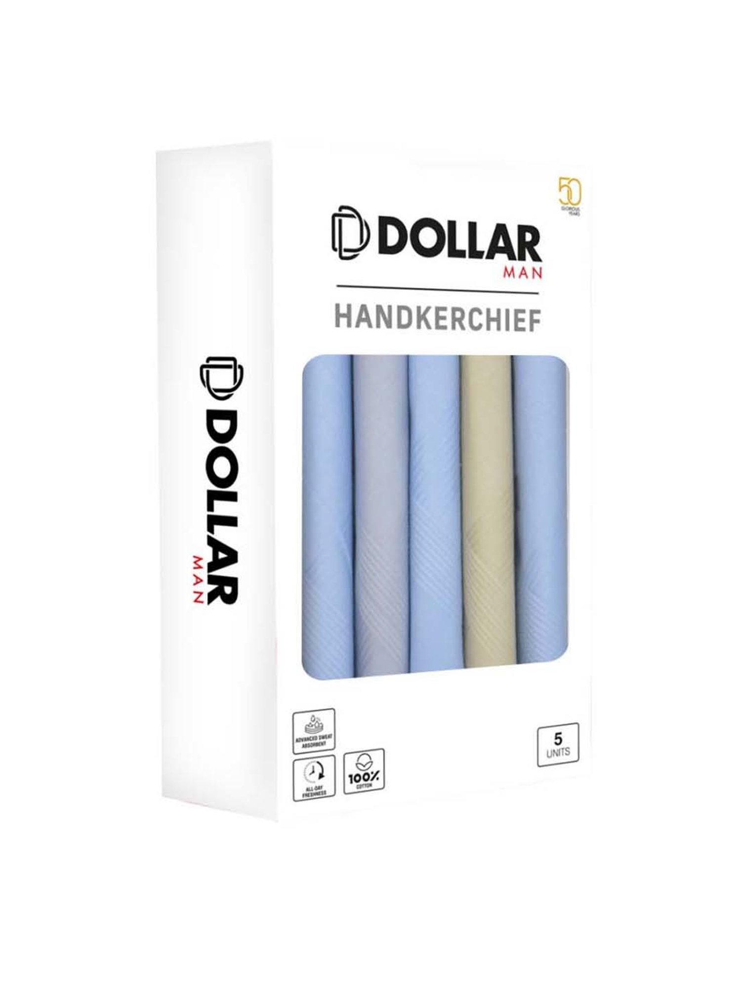 Crusset Multicolor Cotton Handkerchief - Pack of 6