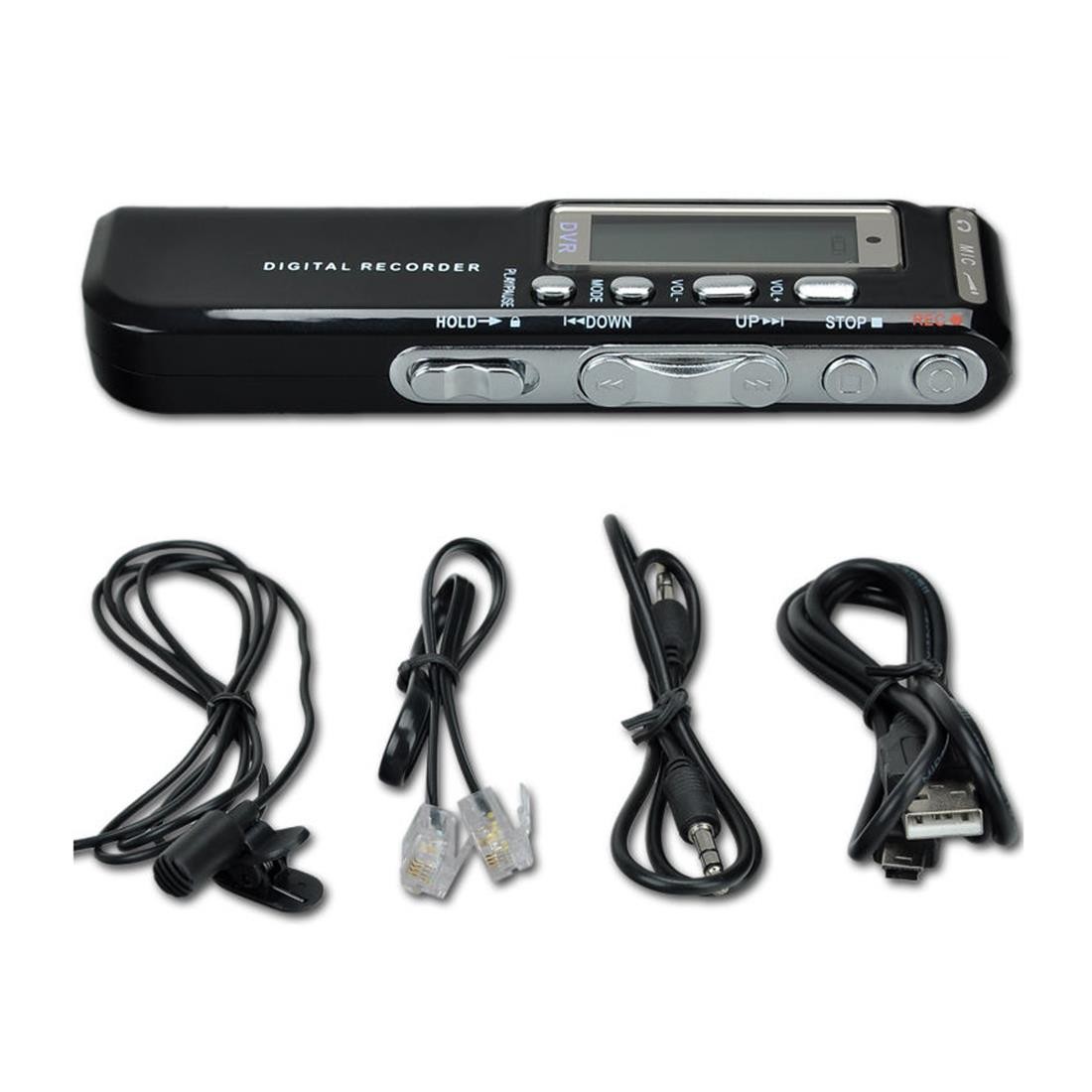 HSY SK-010 Muiti-function Best USB Digital Audio Voice Recorder 4GB Black