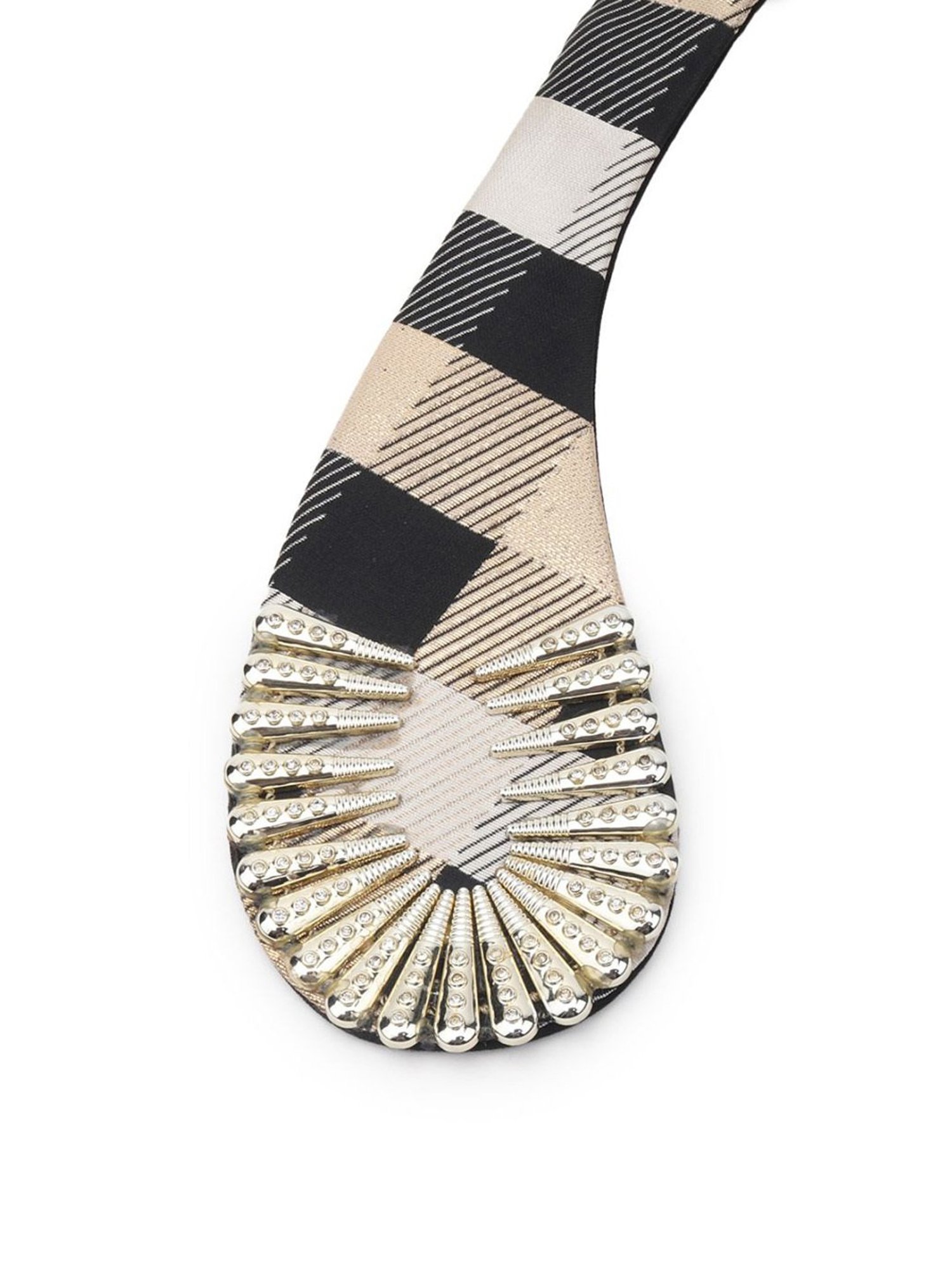 Odette Black Fabric Embellished Collar