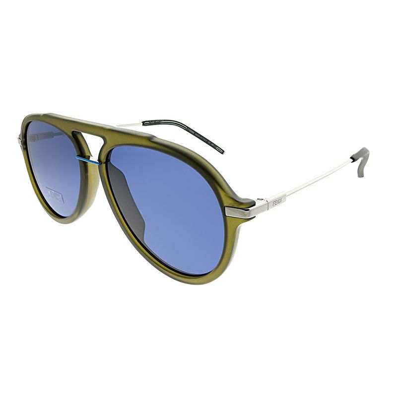 Fendi Fendi Fantastic  1ED KU Unisex Aviator Sunglasses Olive Green 58mm