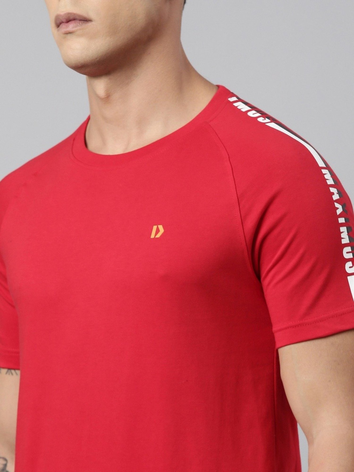 Dixcy Scott Maximus Red Cotton Regular Fit T-Shirt