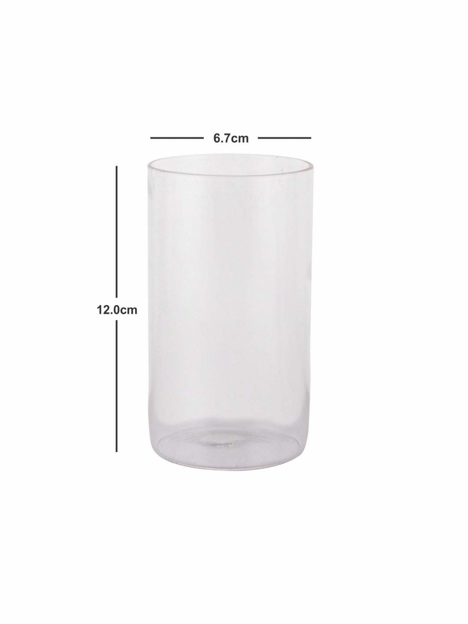 ROXX Transparent Glass Drinking Glasses (340 ml) - Set of 6