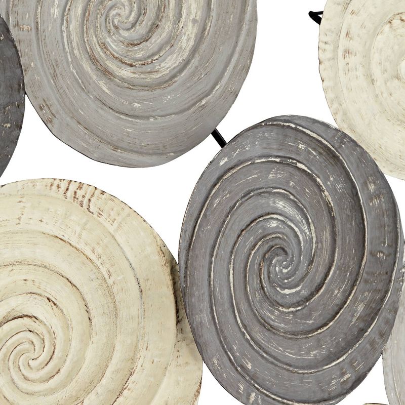 Newhill Designs Spiral Circles 49 1/2" Wide Painted Metal Wall Art