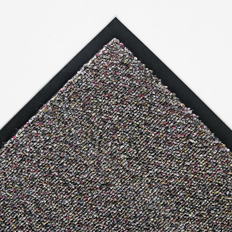 1'4"x2'4" Rectangle Indoor and Outdoor Polyurethane Floor Mat Black - PiccoCasa